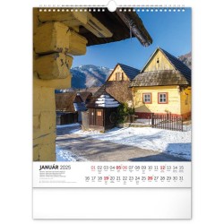 Nástenný kalendár Pamätihodnosti Slovenska 2024, 30 x 34 cm