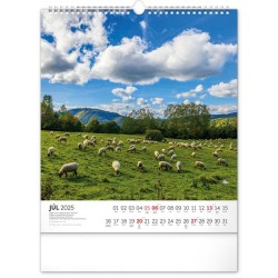 Nástenný kalendár Čarokrásne Slovensko 2024, 30 x 34 cm