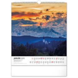 Nástenný kalendár Čarokrásne Slovensko 2024, 30 x 34 cm