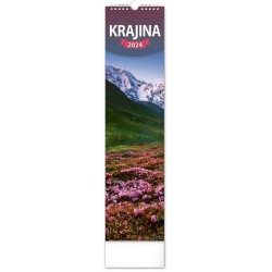 Nástěnný kalendář Krajina 2024, 12 x 48 cm