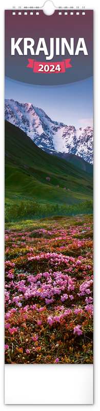 Nástěnný kalendář Krajina 2024, 12 x 48 cm