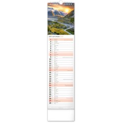 Nástěnný kalendář Krajina 2024, 12 x 48 cm