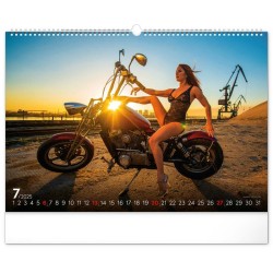 Nástěnný kalendář Girls a Bikes 2024, 48 x 33 cm