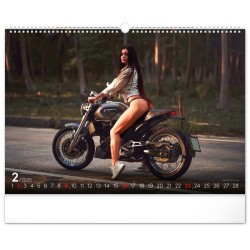 Nástěnný kalendář Girls a Bikes 2024, 48 x 33 cm