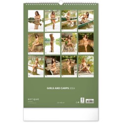 Nástěnný kalendář Girls and Carps 2024, 33 x 46 cm