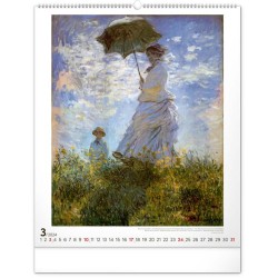 Nástěnný kalendář Claude Monet 2024, 48 x 56 cm
