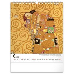 Nástěnný kalendář Gustav Klimt 2024, 30 x 34 cm