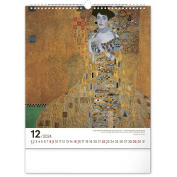 Nástěnný kalendář Gustav Klimt 2024, 30 x 34 cm