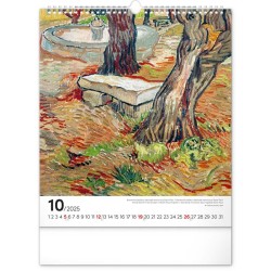 Nástěnný kalendář Vincent van Gogh 2024, 30 x 34 cm