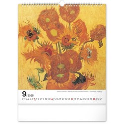 Nástěnný kalendář Vincent van Gogh 2024, 30 x 34 cm