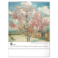 Nástěnný kalendář Vincent van Gogh 2024, 30 x 34 cm