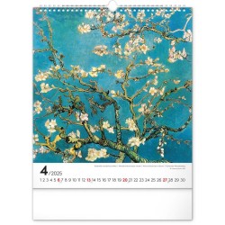 Nástěnný kalendář Vincent van Gogh 2024, 30 x 34 cm