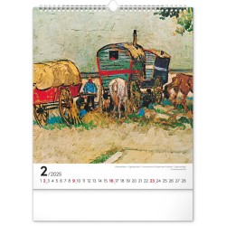 Nástěnný kalendář Vincent van Gogh 2024, 30 x 34 cm