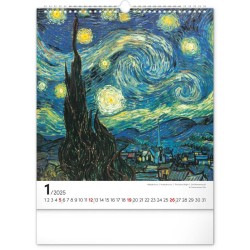 Nástěnný kalendář Vincent van Gogh 2024, 30 x 34 cm