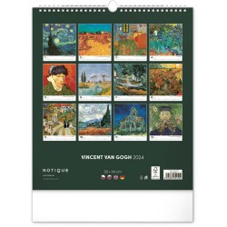 Nástěnný kalendář Vincent van Gogh 2024, 30 x 34 cm
