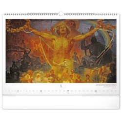Nástěnný kalendář Slovanská epopej - Alfons Mucha 2024, 48 x 33 cm