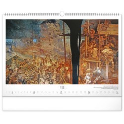 Nástěnný kalendář Slovanská epopej - Alfons Mucha 2024, 48 x 33 cm