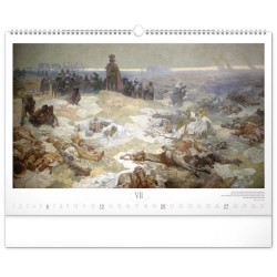 Nástěnný kalendář Slovanská epopej - Alfons Mucha 2024, 48 x 33 cm
