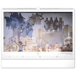 Nástěnný kalendář Slovanská epopej - Alfons Mucha 2024, 48 x 33 cm