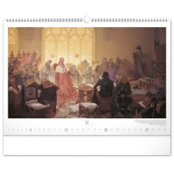 Nástěnný kalendář Slovanská epopej - Alfons Mucha 2024, 48 x 33 cm