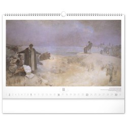 Nástěnný kalendář Slovanská epopej - Alfons Mucha 2024, 48 x 33 cm