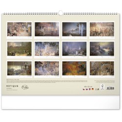 Nástěnný kalendář Slovanská epopej - Alfons Mucha 2024, 48 x 33 cm