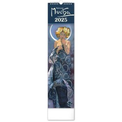 Nástěnný kalendář Alfons Mucha 2024, 12 x 48 cm