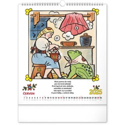 Nástěnný kalendář Josef Lada - Říkadla 2024, 30 x 34 cm