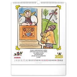 Nástěnný kalendář Josef Lada - Říkadla 2024, 30 x 34 cm