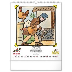 Nástěnný kalendář Josef Lada - Říkadla 2024, 30 x 34 cm