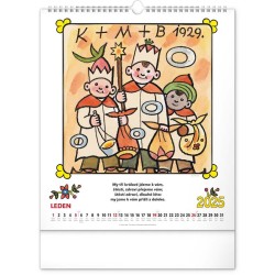 Nástěnný kalendář Josef Lada - Říkadla 2024, 30 x 34 cm