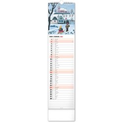 Nástěnný kalendář Josef Lada 2024, 12 x 48 cm