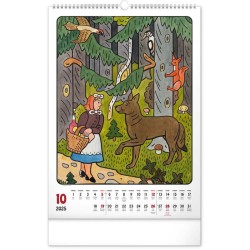 Nástěnný kalendář Josef Lada - Měsíce 2024, 33 x 46 cm