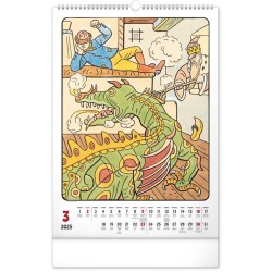 Nástěnný kalendář Josef Lada - Měsíce 2024, 33 x 46 cm