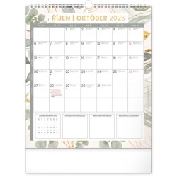 Nástěnný plánovací kalendář Květy 2024, 30 x 34 cm