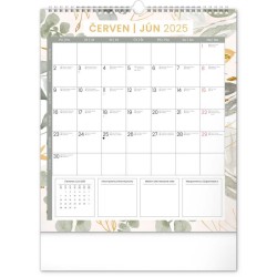 Nástěnný plánovací kalendář Květy 2024, 30 x 34 cm