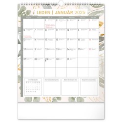 Nástěnný plánovací kalendář Květy 2024, 30 x 34 cm