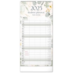 Nástěnný plánovací kalendář Květy 2024, 21 x 42 cm
