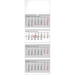 Nástěnný kalendář 4měsíční standard skládací 2024, 29,5 x 84,5 cm