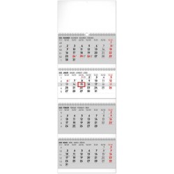 Nástenný kalendár 4-mesačný štandard skladací 2024, 29,5 x 84,5 cm