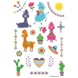 Poznámkový kalendář Šťastné lamy 2024, 30 x 30 cm