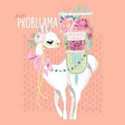 Poznámkový kalendář Šťastné lamy 2024, 30 x 30 cm