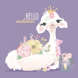 Poznámkový kalendář Šťastné lamy 2024, 30 x 30 cm