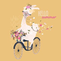 Poznámkový kalendář Šťastné lamy 2024, 30 x 30 cm