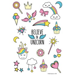 Poznámkový kalendář Šťastní jednorožci 2024, 30 x 30 cm