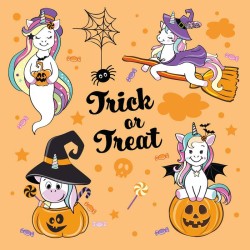 Poznámkový kalendář Šťastní jednorožci 2024, 30 x 30 cm