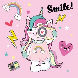 Poznámkový kalendář Šťastní jednorožci 2024, 30 x 30 cm