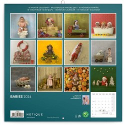 Poznámkový kalendář Babies - Věra Zlevorová 2024, 30 x 30 cm
