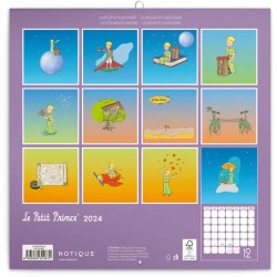 Poznámkový kalendář Malý princ 2024, 30 x 30 cm