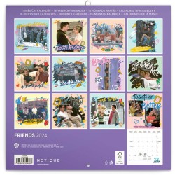 Poznámkový kalendář Přátelé 2024, 30 x 30 cm